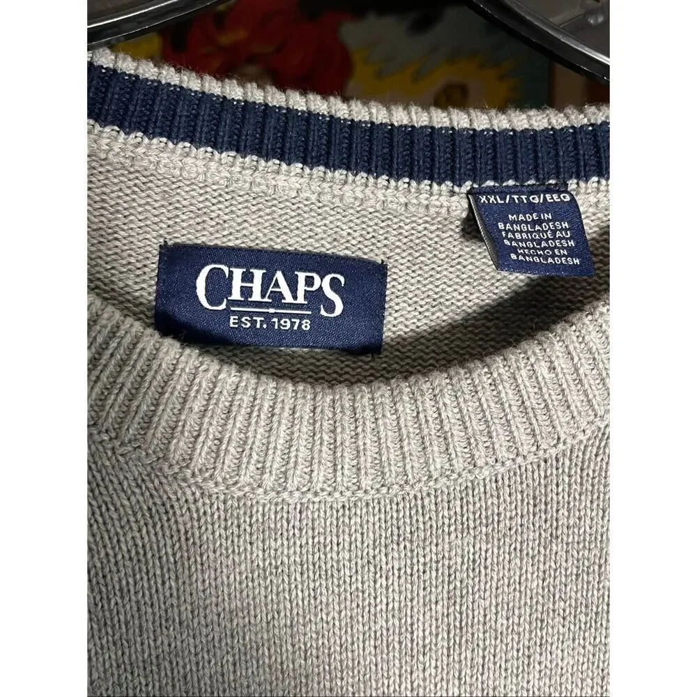 Chaps Ralph Lauren Knit USA American Flag Sweater